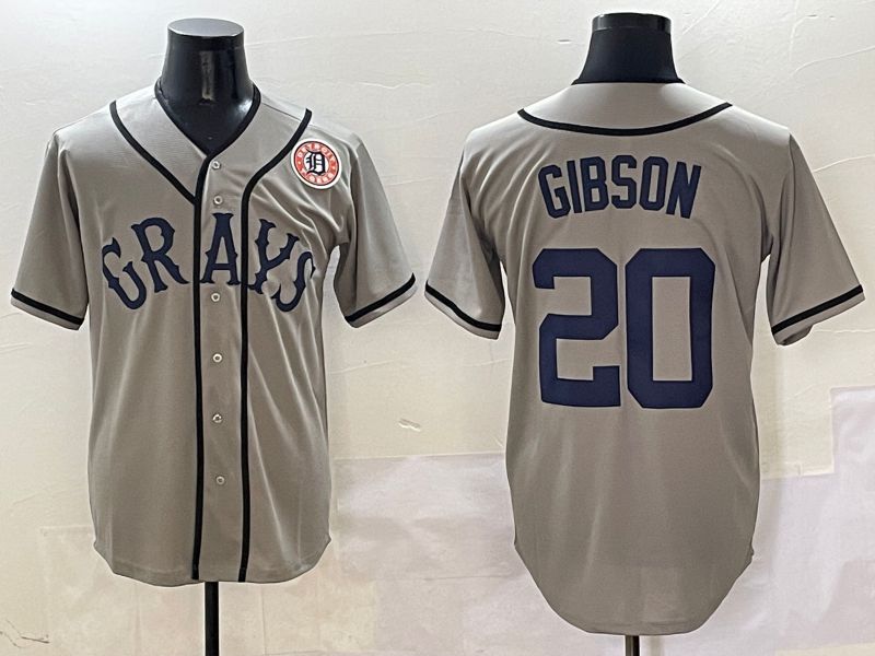 Men Detroit Tigers #20 Gibson Grey Joint Name Game Nike 2025 MLB Jersey style 3->detroit tigers->MLB Jersey